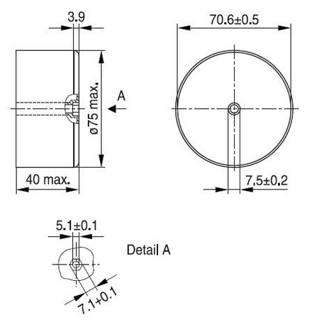 d=70.6 мм Футляр б/выв. B64291A1804X000