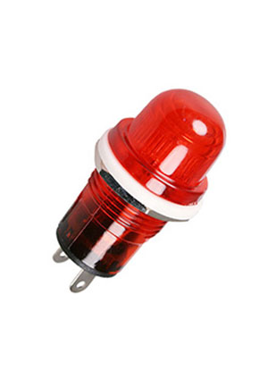 N-809R-220V, лампа неоновая с держателем красная 220В d=19мм
