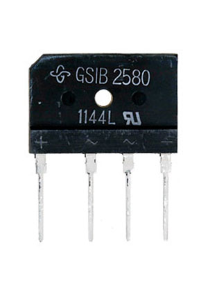 GSIB2580, E3/45, мост 800 В, 25А, SIP