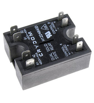 H12D4840D, реле 4-15VDC 40A/480VAC 2 пары контактов